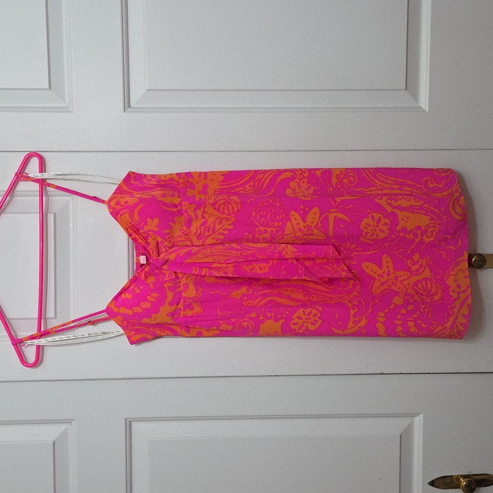 Lilly Pulitzer Charlotte Silk Mini Dress Pop Pink Seaesta/ Small